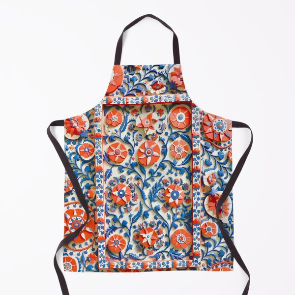 Item preview, Shakhrisyabz Suzani Uzbek Embroidery Print designed and sold by Vicky Brago-Mitchell®.