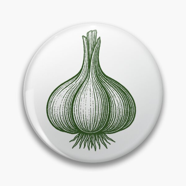 Item preview, Vintage Linocut Garlic Bulb - Green Botanical Art designed and sold by shinygreenbug.