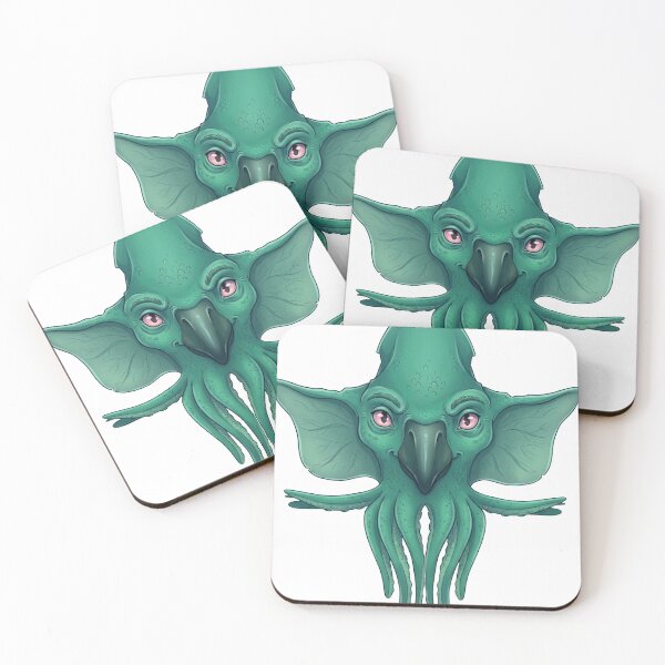 Item preview, Vibrant monochromatic teal/sea-green ancient fantasy creature designed and sold by AirCrayons27.