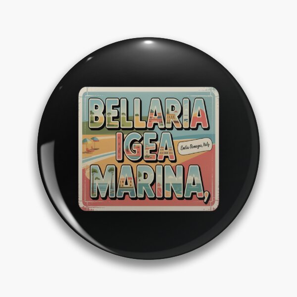 Item preview, Bellaria‑Igea Marina Vintage Postcard Sticker – Emilia‑Romagna Italy Retro Beach Art designed and sold by stickercuffs.