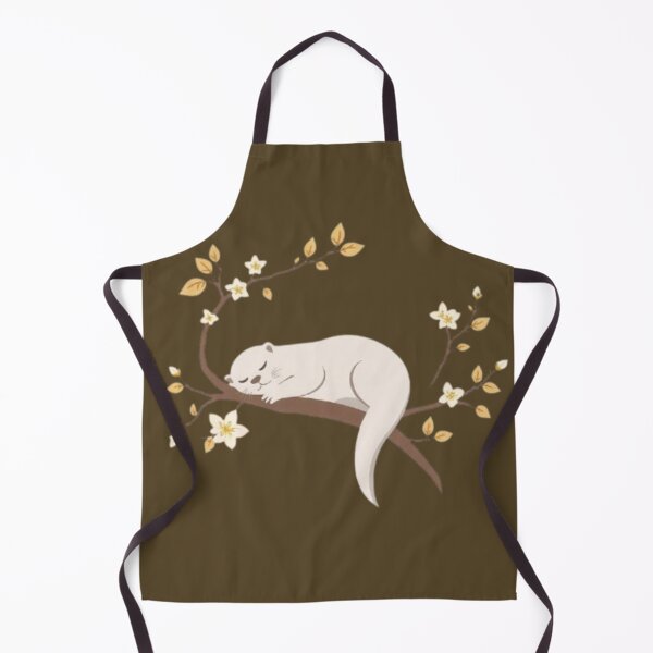 Item preview, Cozy White Otter Sleeping on Floral Branch designed and sold by Tama-sirth.