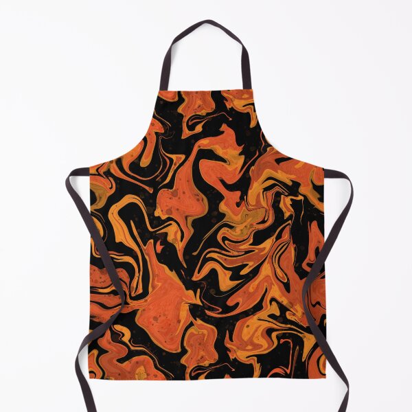 Item preview, Orange and black fluid art, halloween abstract designed and sold by NadiaChevrel.