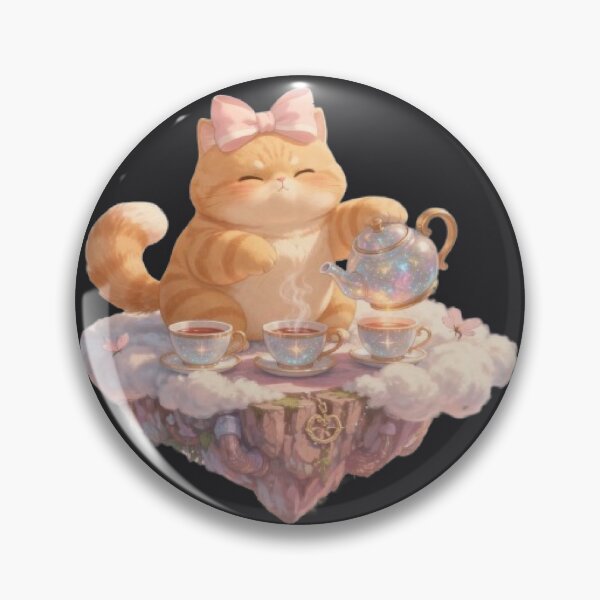 Item preview, Celestial Cat Pouring Starlight Tea. designed and sold by Moody Vibes Studio.