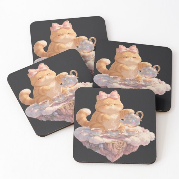 Item preview, Celestial Cat Pouring Starlight Tea. designed and sold by Moody Vibes Studio.