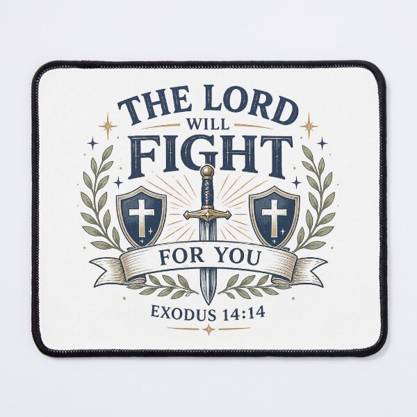 Item preview, The Lord Will Fight For You Exodus 14:14 Christian Warrior Faith Design designed and sold by SoulThread Studio.