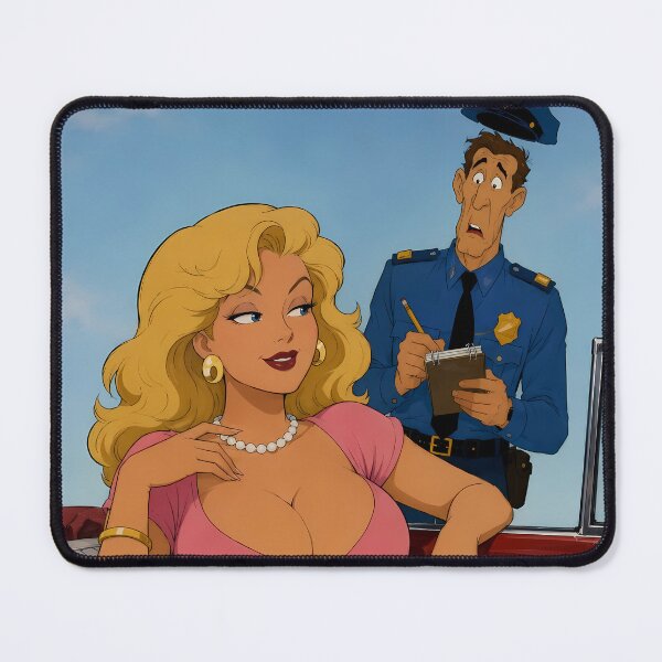Item preview, Vintage Troublemaker – Retro Pin-Up Comedy Illustration designed and sold by Hollow Moon Studios..