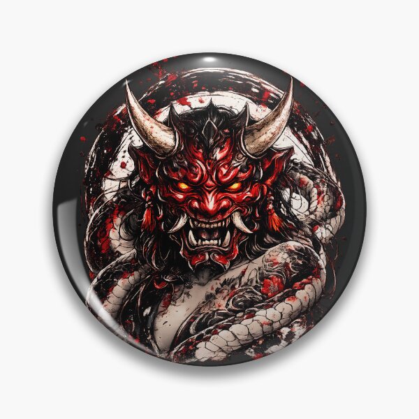 Item preview, Infernal Oni Serpent – Japanese Demon Tattoo Streetwear Art designed and sold by saamessart.