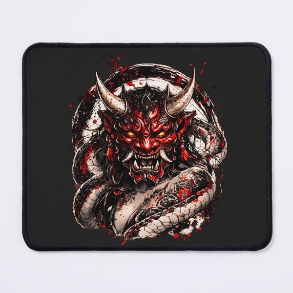 Item preview, Infernal Oni Serpent – Japanese Demon Tattoo Streetwear Art designed and sold by saamessart.