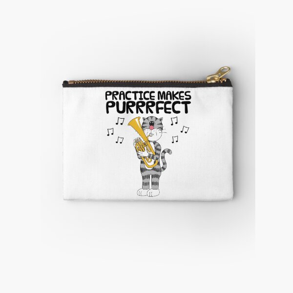 Item preview, Cat Playing Tenor Horn, Practice Makes Purrrfect, Musician designed and sold by doodlerob.
