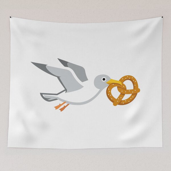 Item preview, Seagull with pretzel designed and sold by Frankenrocker.