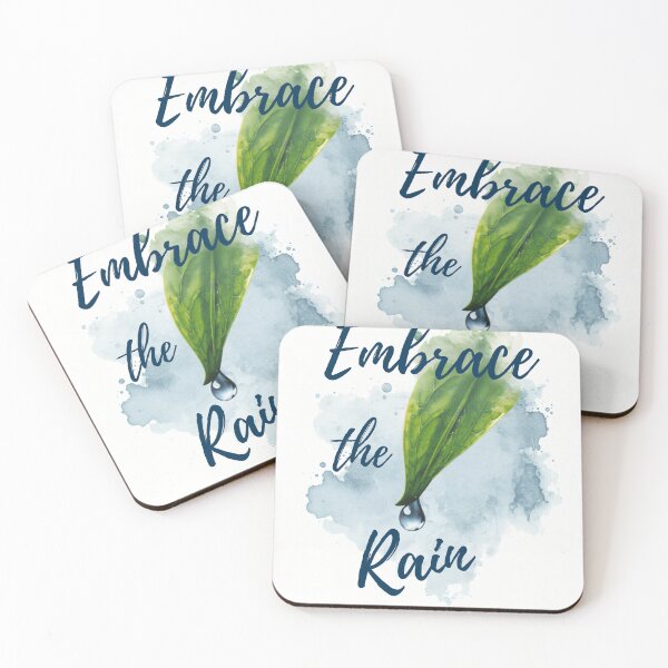 Item preview, Embrace the Rain | Inspirational Nature Watercolor Quote designed and sold by Prajverse19.