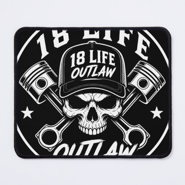Item preview, 18 Life Outlaw Skull & Pistons Diesel Trucker Graphic Tee designed and sold by Diesel outlaw .