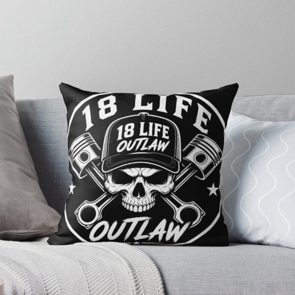 Item preview, 18 Life Outlaw Skull & Pistons Diesel Trucker Graphic Tee designed and sold by 18 Life Outlaw.