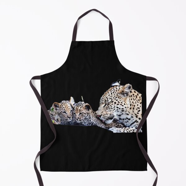 Item preview, Leopard Mother and Cubs Wildlife Art designed and sold by Silent Watch Threads..