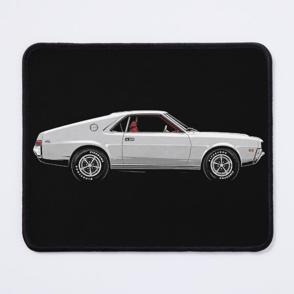 Item preview, 1968 AMC AMX – White American Motors Muscle Coupe Art designed and sold by Stinky Lincy's Apparel Company.