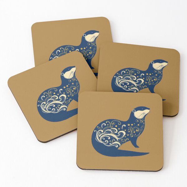 Item preview, Deep Ocean Arabesque Otter Botanical Dream Art designed and sold by Tama-sirth.