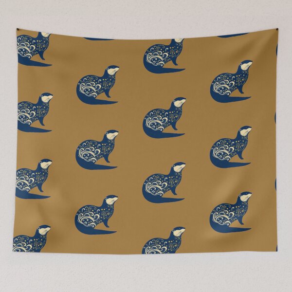 Item preview, Deep Ocean Arabesque Otter Botanical Dream Art designed and sold by Tama-sirth.