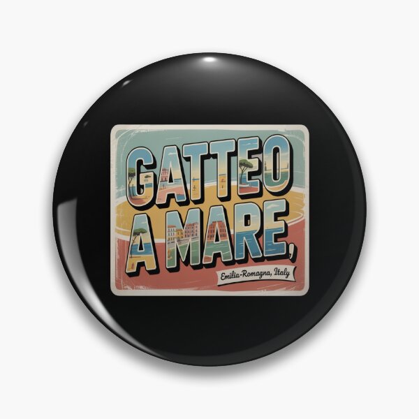 Item preview, Gatteo a Mare Vintage Postcard Sticker – Emilia‑Romagna Italy Retro Beach Art designed and sold by stickercuffs.
