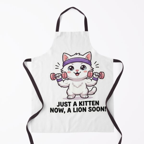 Item preview, Just A Kitten Now A Lion Soon Cute Fitness Cat designed and sold by JeevanStickers.