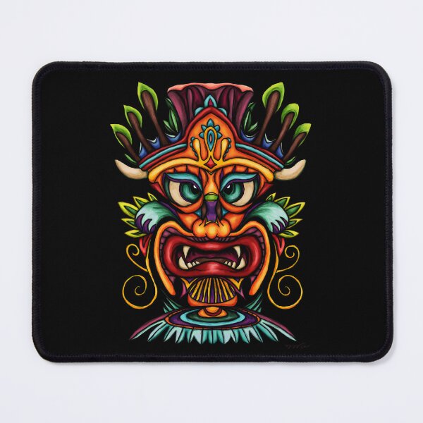 Item preview, Tiki mask, polynesian tiki face designed and sold by NadiaChevrel.