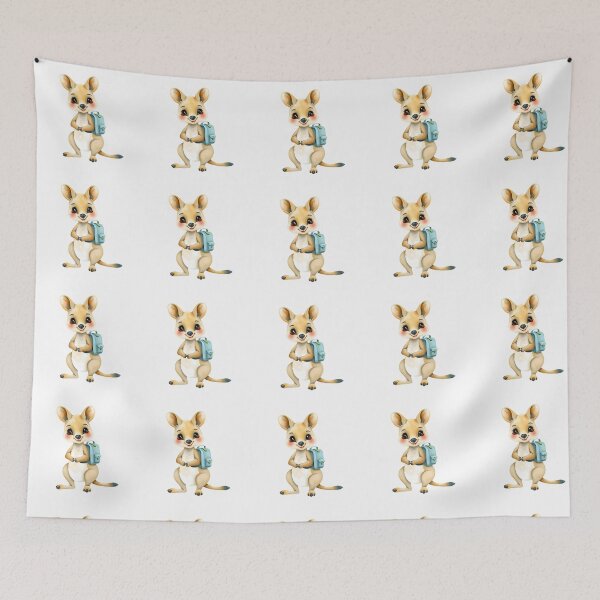 Item preview, Cute Baby Wallaby Student with Backpack designed and sold by Passionread.