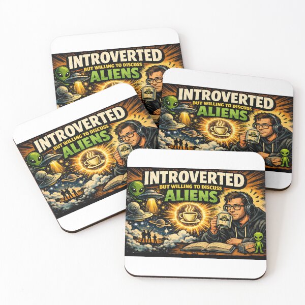 Item preview,  Introverted but Willing to Discuss Aliens – Cosmic Conversation designed and sold by bluesirian22.