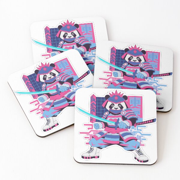 Item preview, Neon Samurai Panda Sticker designed and sold by inkfusionhub99.
