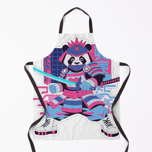 Item preview, Neon Samurai Panda Sticker designed and sold by inkfusionhub99.