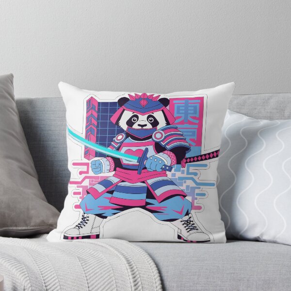 Item preview, Neon Samurai Panda Sticker designed and sold by inkfusionhub99.