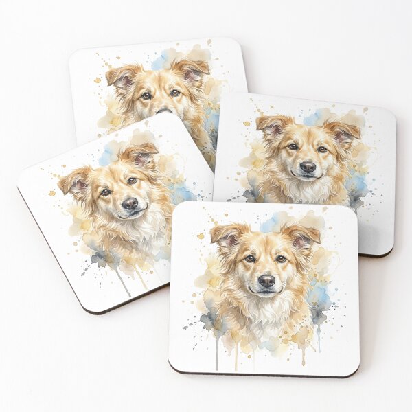 Item preview, Elegant Watercolor Kokoni Dog Portrait designed and sold by DuckOddity.