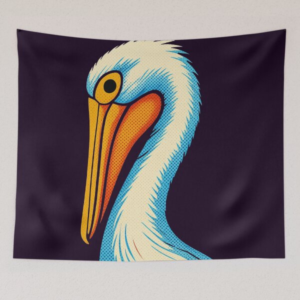 Item preview, Mod Nature Art No.3 Retro Pop Art Pelican designed and sold by NO BEAVER NO PUNK.