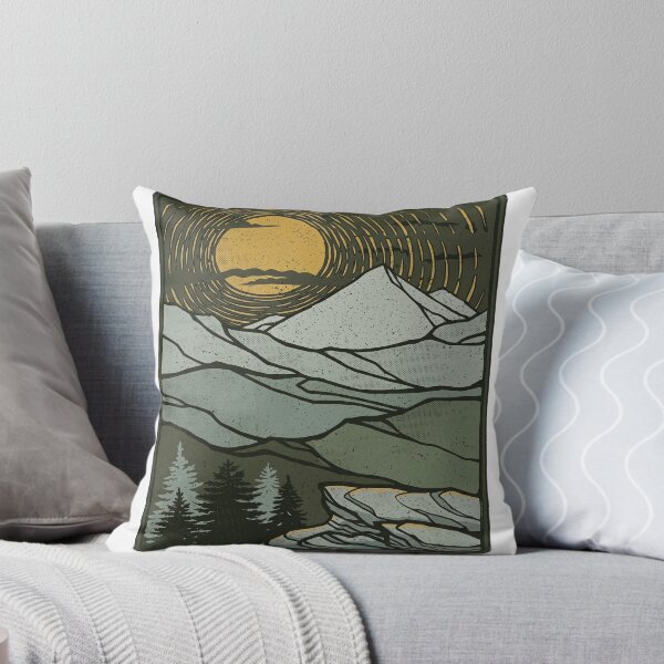 Item preview, Retro Mountain Landscape Vintage Sun Nature Art designed and sold by rediscoveredapp.
