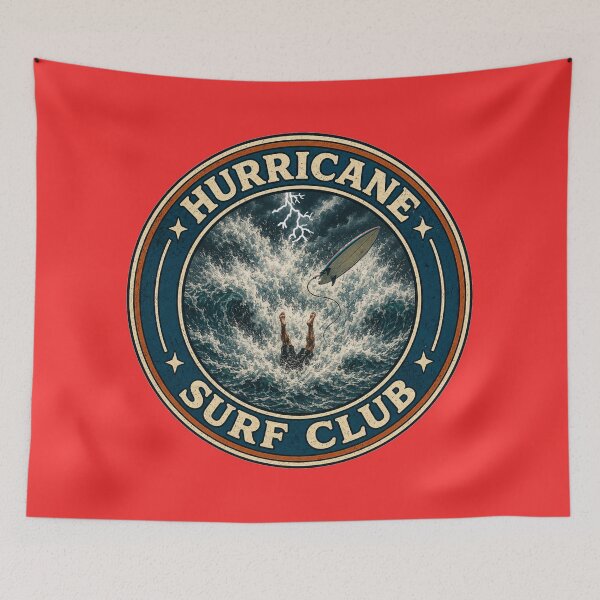 Item preview, Hurricane Surf Club – Extreme Storm Surf Badge designed and sold by shorethings.