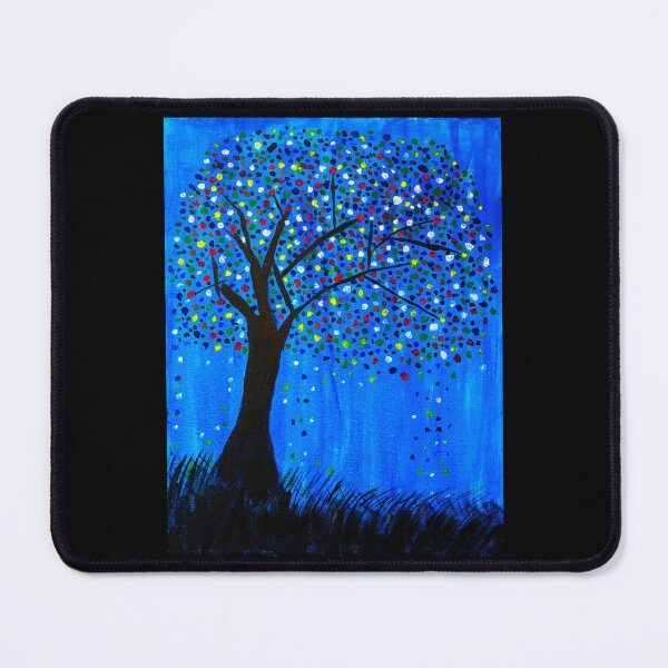 Item preview, Hand Painted Money Tree Colorful Night Tree Art designed and sold by Maljonic.