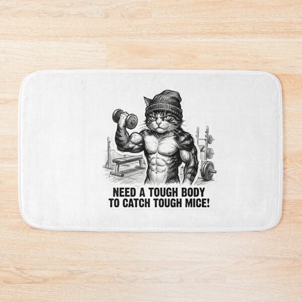 Item preview, Need A Tough Body To Catch Tough Mice Cat designed and sold by JeevanStickers.