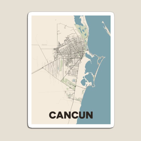 Item preview, Cancun Map designed and sold by MapsNerd.