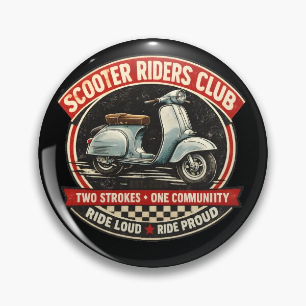 Item preview, Retro Scooter Riders Club T-Shirt – Two Strokes One Community – Ride Loud Ride Proud designed and sold by Smart-as.