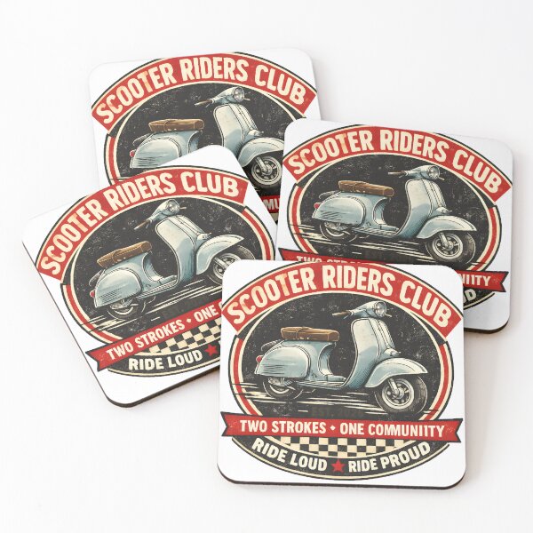 Item preview, Retro Scooter Riders Club T-Shirt – Two Strokes One Community – Ride Loud Ride Proud designed and sold by Smart-as.