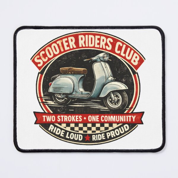 Item preview, Retro Scooter Riders Club T-Shirt – Two Strokes One Community – Ride Loud Ride Proud designed and sold by Smart-as.
