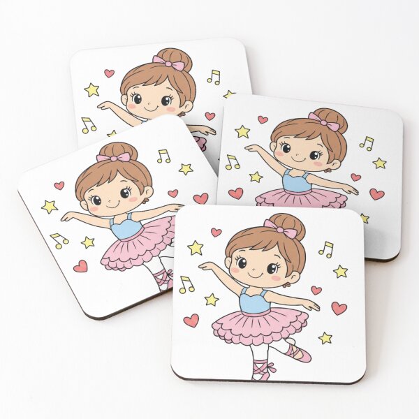 Item preview, Magical Ballerina Girl - Pastel Pink and Blue Ballet designed and sold by Inka Moon Design.