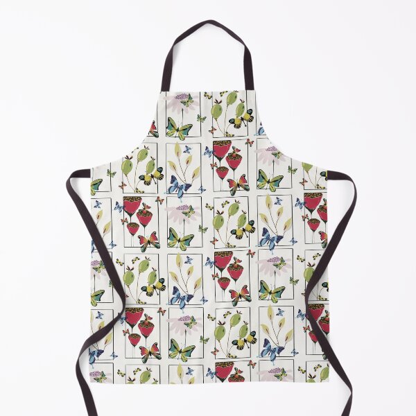Item preview, Vintage Botanical Butterfly Grid Pattern designed and sold by Fiorart Studio .