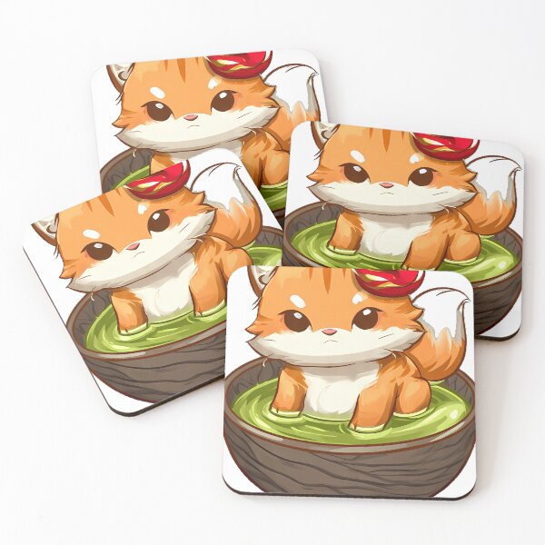 Item preview, Matcha Tea Fox designed and sold by IllumeInk.