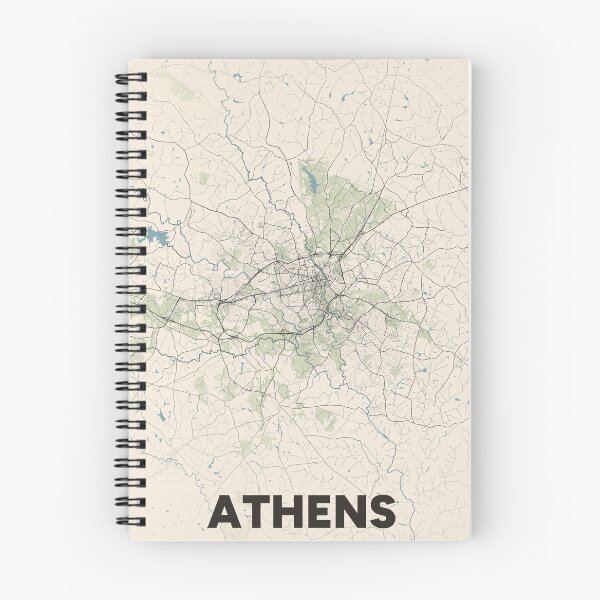 Item preview, Athens Map designed and sold by MapsNerd.