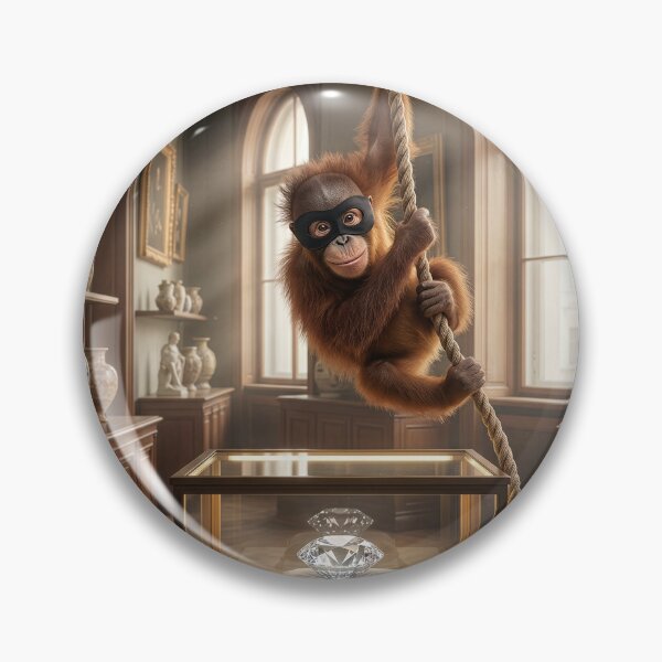 Item preview, Young Orangutan Pulls Off Heist of Century designed and sold by Tridentulus.
