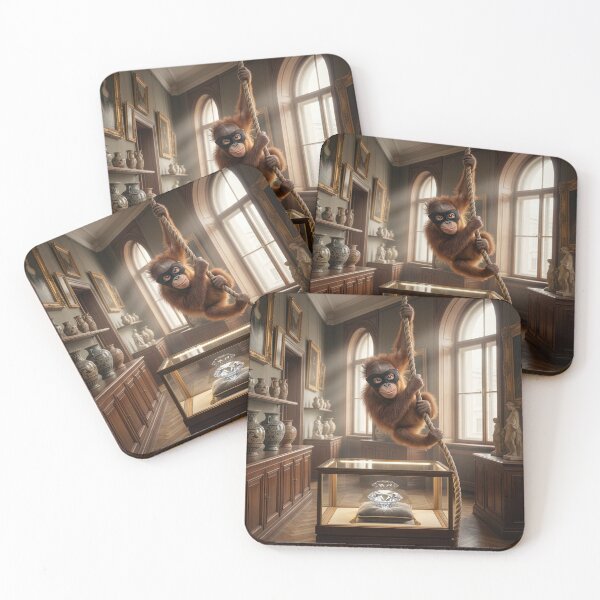 Item preview, Young Orangutan Pulls Off Heist of Century designed and sold by Tridentulus.