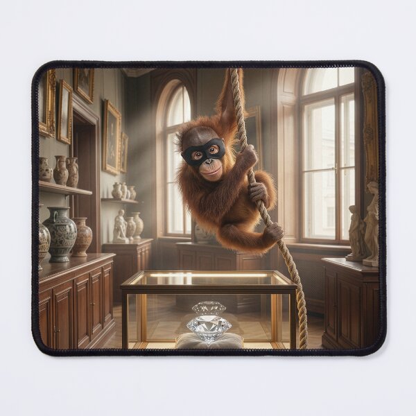 Item preview, Young Orangutan Pulls Off Heist of Century designed and sold by Tridentulus.