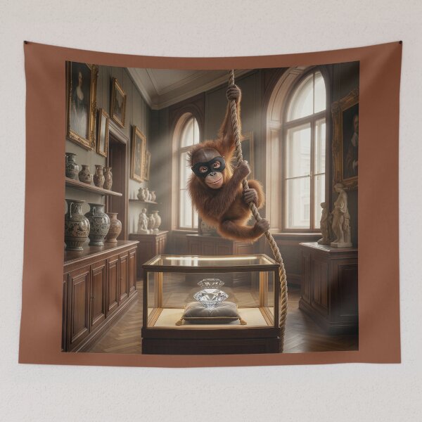 Item preview, Young Orangutan Pulls Off Heist of Century designed and sold by Tridentulus.
