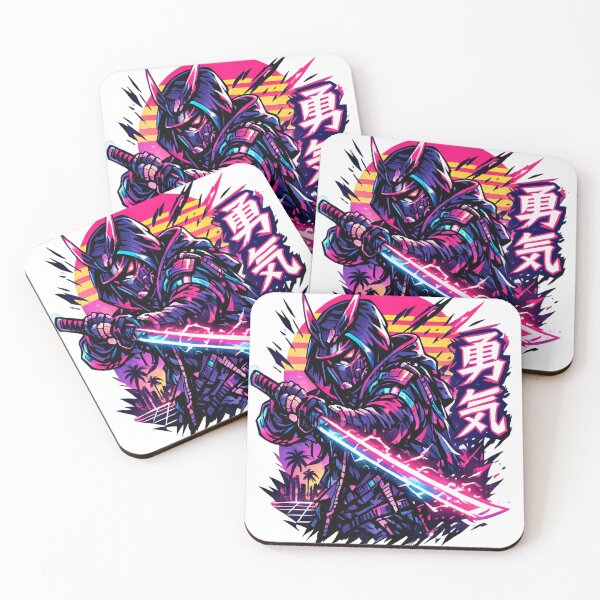 Item preview, Cyberpunk Samurai Neon Courage Anime Streetwear T-Shirt Design designed and sold by stickyverselab.
