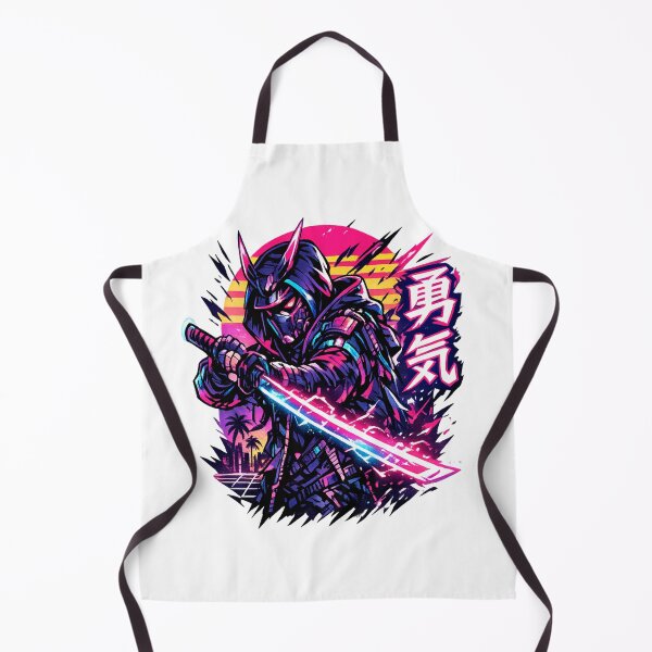 Item preview, Cyberpunk Samurai Neon Courage Anime Streetwear T-Shirt Design designed and sold by stickyverselab.
