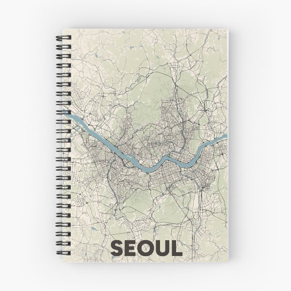 Artikelvorschau, Karte von Seoul entworfen und verkauft von MapsNerd.